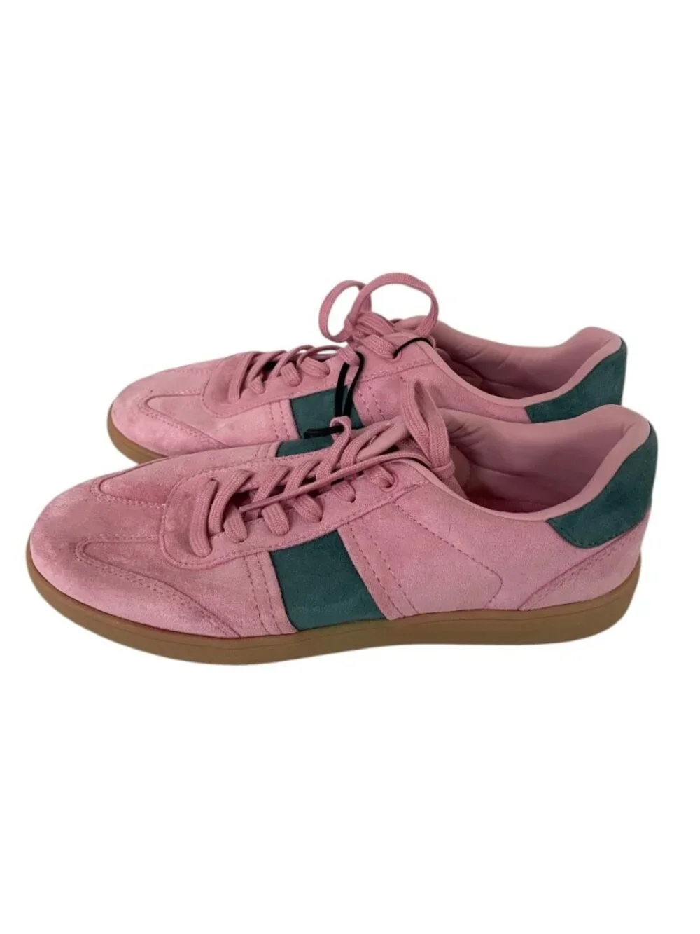 Zara Womens Tennis Sneakers trainers EU 40 US 9 Pink green Low Top 5408/410 NWOB